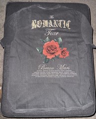 Bruno Mars Romantic Tour OFFICIAL 2026 XL Extra Large Short Sleeve T-Shirt Grey