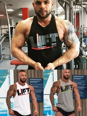 Men Workout Tank Top Sleeveless Gym Shirts Bodybuilding Fitness Muscle Tee Shirt