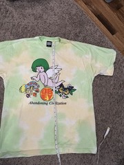 OBEY Abandoning Civilization Tie-Dye Cherub Angel Graphic T-shirt Size M