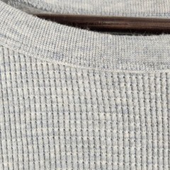 Faherty Mens Cloud Waffle Crew XL Light Blue Thermal Knit Long Slv PIMA Cotton