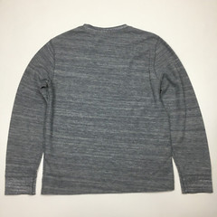 VINCE Marled Blue/Gray’ish White Long Sleeve Ribbed Shirt Mens sz Small/XS