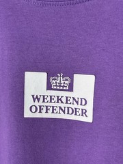 Weekend Offender Casual Box Logo Purple T-Shirt Men’s Size Large