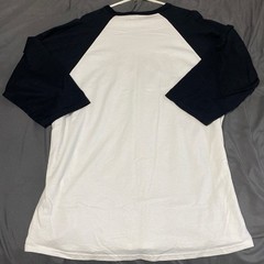 Champion Men’s XXL White/Black Colorblock Raglan Logo Cotton Knit Tee