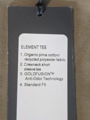 Rhone Element Tee Men’s Green Solid Crew Neck Short Sleeve Anti-Odor Logo, XXL