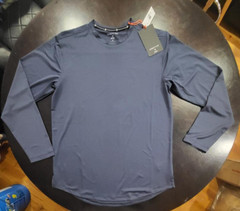 Kenneth Cole Men’s Long Sleeve Active Rounded Hem The Tech Shirt Navy,SKy Blue,