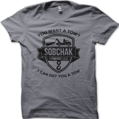 TBL The Big Lebowski DUDE ABIDES Walter Sobchak Towing t-shirt 9079