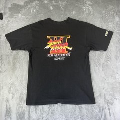 Vintage Capcom Street Fighter III Shirt Mens Large Black Alex Graphic *Early Rot