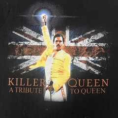 Killer Queen Tribute to Queen T-Shirt XL Gildan Freddie Mercury UK Flag