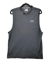 Under Armour Tank Top Shirt Men’s Medium Black Polyester Compression *