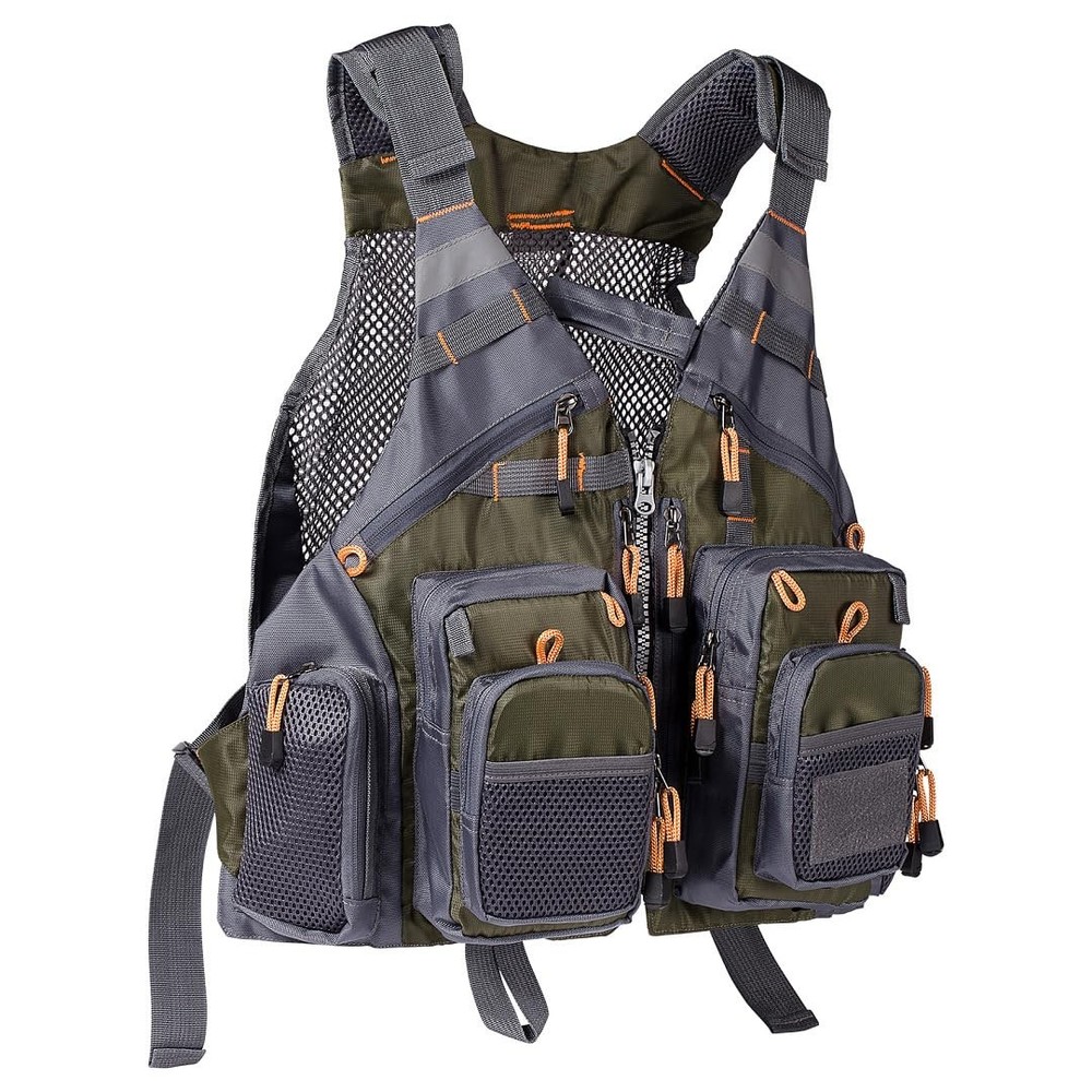 BASSDASH Strap Fishing Vest Adjustable for Men and Women, for Fly Bass Fishin…