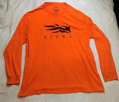 Sitka Icon Long Sleeve Tee Shirt Ultra Blaze Orange Men’s 2XL XX Large