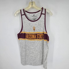 Colosseum Arizona State Sun Devils Tank Top Mens Medium Gray Maroon Gold ASU NEW
