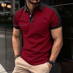 Summer Men’s Casual Shirts Short Sleeve Classic Button T-Shirt Fashion Golf Tops