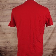 Murano Shirt Mens Large Red Slim Fit V Neck 100% Cotton Tee T-Shirt Basic