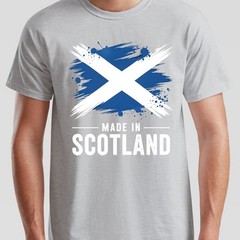 Made In Scotland Unisex T Shirt Scottish Flag Football Rugby Fan Patriot Top New