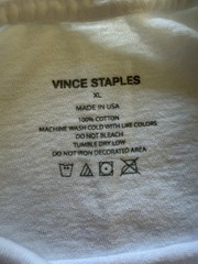 Vince Staples I Don’t Like Famous People Long Sleeve Tour T-Shirt Size XL