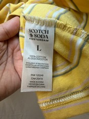 Scotch & Soda Striipedn yellow Tshirt