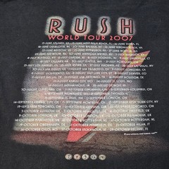 Extra Large Rush Snakes & Arrows World Tour 2007 Band Faded Black Concert Shirt