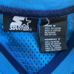 Starter Shirt Medium Vintage Mens Blue Mesh V-Neck Athletic Jersey Sportswear