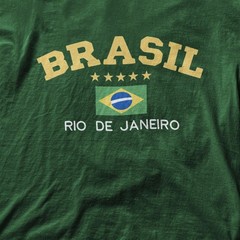 Brasil Rio Classic T Shirt, Original Brasil Forest Green Top