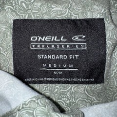 (Size M) ONeill Mens Green Paisley Floral Short Sleeve Button Down Shirt