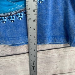 NOISSEY Graphic T-Shirt Mens Size M Blue Mineral Wash Streetwear Balaclava Tee