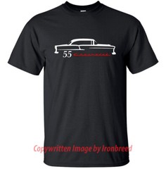 1955 55 Chevy HARDTOP Bel Air 150 210 T-Shirt Classic Car Emblem Side Mouldings