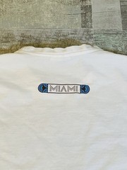 Art Deco Miami Beach Men’s Large White T-Shirt Florida RARE Excellent Shape