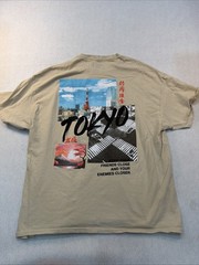 Popular Poison Shirt Mens 2XL Beige Tokyo Graphic Oversized Streetwear Tee