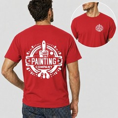 Mens Personalised Work T Shirt Custom Company Logo Painter Plumber Mechanic Gift