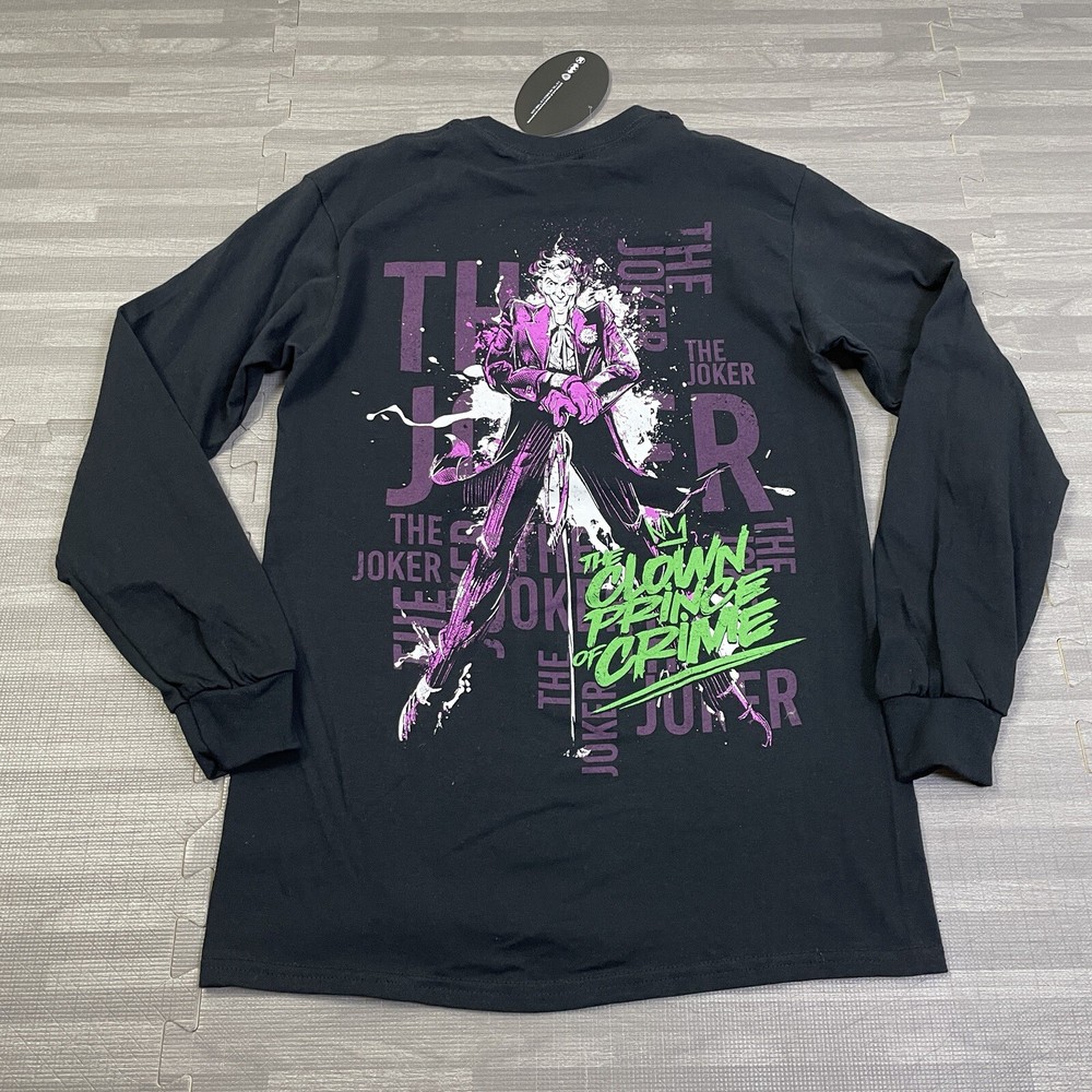 Joker Clown Prince Of Crime Batman DC Comics Long Sleeve T-Shirt Men Small Black