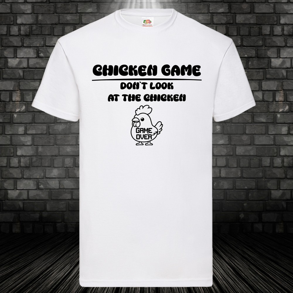 Chicken Game T-Shirt Cult Fun Shirt Funny Gamer Console Game Chicken Game S-5XL