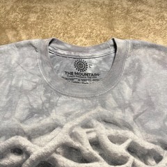 The Mountain Jesus Crown of Thorns T Shirt Mens L Gray Tie Dye Graphic Y2K Tee