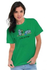 Life is Crap Porta Funny Sucks Bathroom Fail Womens or Mens Crewneck T Shirt Tee