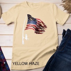Fishing American Flag Fisherman Patriotic day 4th of July Unisex T-shirt