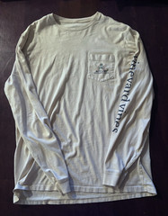 Vineyard Vines Men’s M White Long Sleeve Pocket Graphic Whale Logo T-Shirt