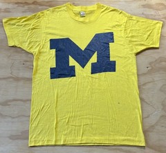 University of Michigan T-Shirt Vintage 80s Screen Stars 50/50 Single Stitch NOS