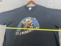 It’s A Wonderful Life Graphic Short Sleeve Black T-Shirt Men’s Size 3XL See Pics