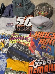 24 Piece Lot 18 Racing T Shirts 6 Hats Nascar, Dirt Reseller Bundle Wholesale