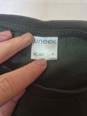 Uneek T-Shirt Men’s Green Kubrick Crew Neck Short Sleeved Size Large