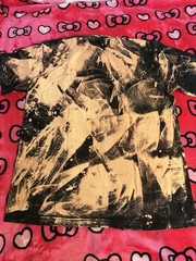 DC Comics Batman Bleach Wash Graphic T-Shirt Black Tan XL Short Sleeve