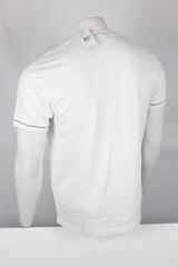 Guess Men’s Ricardo Short Sleeve Slit Henley T Shirt Pure White Textured