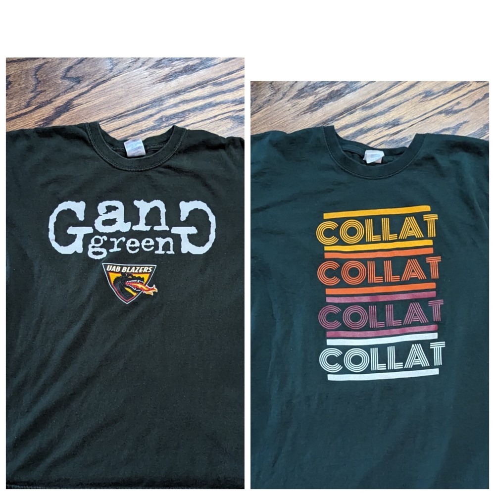 UAB Blazers 2 T SHIRTS (Large) Gang Green & Collat School of Business Birmingham