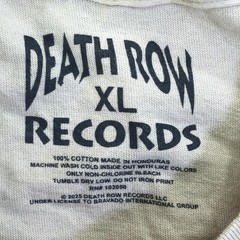 Death Row Records Shirt Mens XL White Double Sided Logo Graphic Tee Hip Hop
