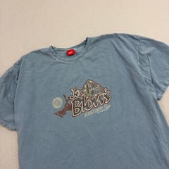 Vintage Mossimo Jo Blows Engine Shop Shirt Men’s Extra Large Blue Faded Grunge