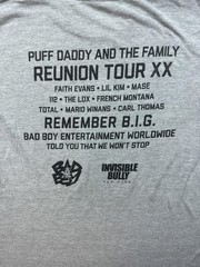 Bad Boy Family Reunion Tour Shirt Mens Medium Gray Puff Daddy Graphic Tee