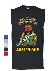 I Support the Right to Arm Bears 2nd Amendment Muscle Shirt Militia Sleeveless
