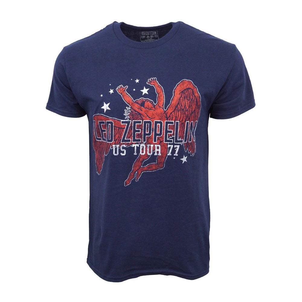 LED ZEPPELIN MENS US TOUR 77 T SHIRT ORIGINAL AND AUTHENTIC LICENSE TEE NEW