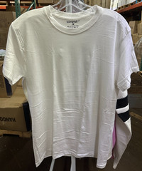 Men’s Crew Neck White Plain Undershirt Blank Tee Pack of 3