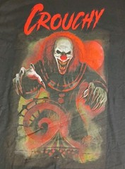 Crouchy Clown Spirit Halloween T- Shirt Sz M Chest 19 in Length 29.5 in NWOT.